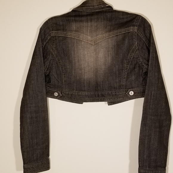 Papaya Cropped frey Denim Jacket - Picture 4 of 7